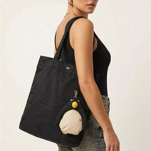 Black Penguin Charm Tote Bag